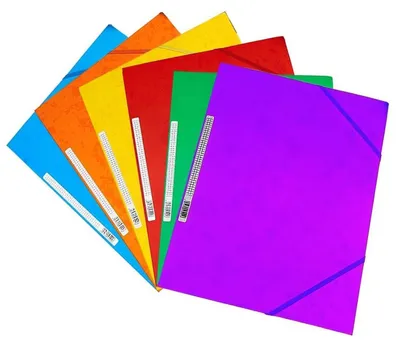 Zdjęcie produktu dla Segregator A4 do szkoły, teczka z gumką, 6 sztuk, 6 kolorów, wytrzymała i trwała