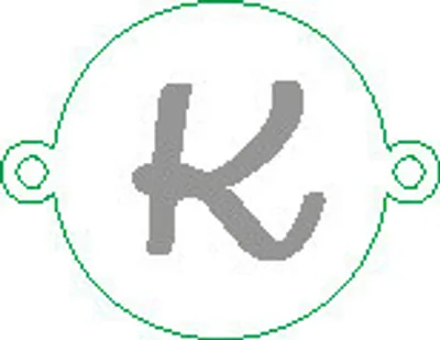 Produktbild von Versilbertes Namensarmband mit Buchstabe K