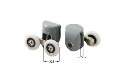 Produktbild von Obere Rollen, doppelt, für Glasstärke 5 mm - Außendurchmesser 23 mm (XKCF2RU04)