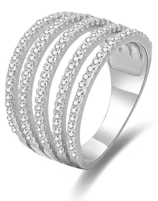Produktbild von Silberring mit Zirkonia AGG346 - Umfang: 56 mm