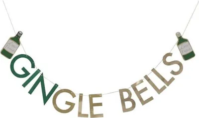Produktbild von Goldene Weihnacht Gingle Bells Girlande 2m