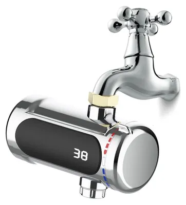 Produktbild von 3000W Edelstahl Durchlauferhitzer – Kompakter Mini Warmwasserbereiter mit Heizspirale für Küchenspüle, Garten, Werkstatt, Terrasse & Wohnwagen