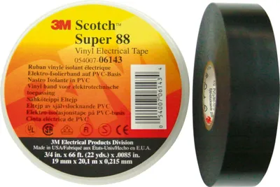 Obrázok produktu pre 3M Nemecko PVC elektroizolačná páska 19mm x20m čierna ScotchSuper88 19x20