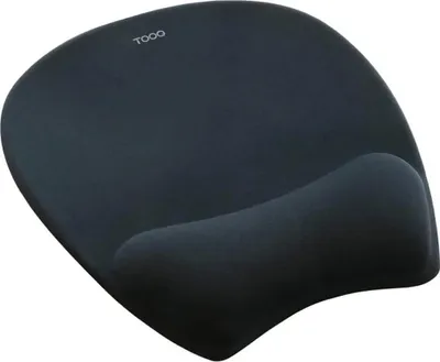Obrázek produktu pro TooQ TQMP1002-B, Černá, Jednobarevný, Textil, Gel, Jersey, Podložka pod zápěstí, Protiskluzové nožky