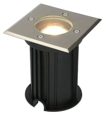 Image de HOFTRONIC - Spot au sol LED carré 4W 345lm 2700K IP67 Inox Dimmable GU10