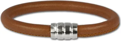 Immagine prodotto di Bracciale SilberDream in Pelle sintetica color cognac con chiusura in argento 925, modello LS0642