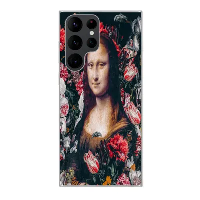 Produktbild von MuchoWow® Handyhülle Schutzhülle Hülle für Samsung Galaxy S22 Ultra Mona Lisa - Blumen - Da Vinci Silikon Softcase Handy Hülle - Abbildung