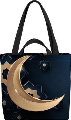 Produktbild von VOID Ramadan Kareem Mond Tasche 33x33x14cm,15l Einkaufs-Beutel Shopper Einkaufs-Tasche Bag