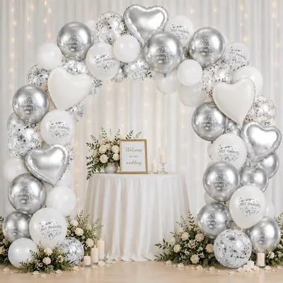 Produktbild von Herzförmige Heliumballons für Hochzeiten
