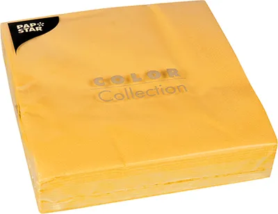 Produktbild von 50 Servietten, 2-lagig 1/4-Falz 40 cm x 40 cm gelb