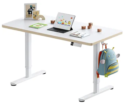 Kinder-Schreibtisch elektrisch höhenverstellbar 120x60 cm, matt