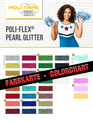 Produktbild von POLI-TAPE POLI-FLEX PEARL GLITTER - Farbkarte / Musterkarte