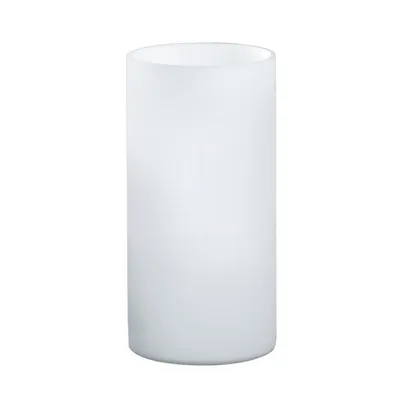 Produktbild von EGLO Tischlampe Geo, Tischleuchte minimalistisch, Nachttischlampe aus opal-mattem Glas, Wohnzimmerlampe in Weiß, Lampe mit Schalter, E14 Fassung