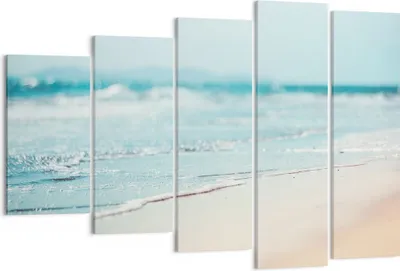 Produktbild von Bild auf Leinwand - Leinwandbild - 5 Teile - Kante Welle Wasser - 150x100cm - Wand Bild - Wanddeko - Wandbilder - Leinwanddruck - Bilder - Wanddekoration - Leinwand bilder - Wandbild - EG150x100-5084