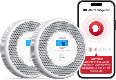 Produktbild von X-Sense XP0A-IR Smoke Co Detektor-Sprachalarm-Standort Ankündigung, kombinierte Kohlenmonoxid 17 nachweisbare Räume, kompatible Zuhause Sicherheit