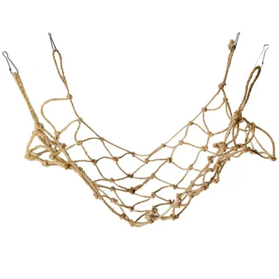 Produktbild von 50*40cm Papagei Spielzeug Vogel Papageienspielzeug Hanfseil Kletternetz Hängematte