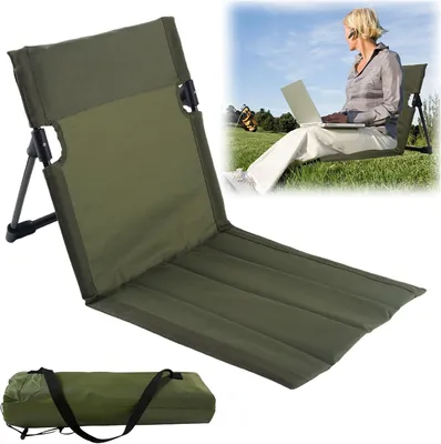 Produktbild von Campingstuhl Klappstuhl, Strandstuhl, Klappsitz, Strandmatte mit Rückenlehne, faltbare Strandrückenlehne