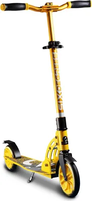 Produktbild von SIX DEGREES Aluminium Scooter Junior mit Klappmechanismus u. Ständer, 180/145 mm, höhenverstellbar, , gelb