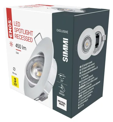 LED bodové svítidlo SIMMI 9 cm, 5 W, neutrální bílá