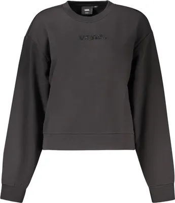 Produktbild von Schwarzes Damen-Sweatshirt: Langarm, Rundhals, Stickerei-Detail