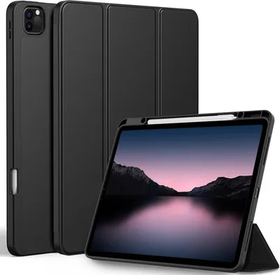 Zdjęcie produktu dla etui na iPada Pro 12,9 cala z uchwytem na pióro i funkcją podstawki - czarne