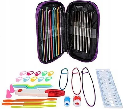 Produktbild von Häkelnadeln-Set im Etui, 50 Stück