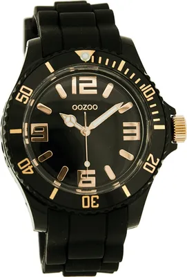 Immagine prodotto di Oozoo orologio da polso in silicone nero orologi da donna analogici al quarzo UOC4354A