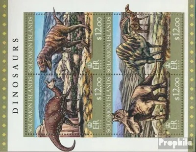 Produktbild von Briefmarken Salomoninseln 2016 Mi 3761-3764 Kleinbogen (kompl. Ausg.) postfrisch Dinosaurier