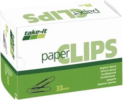 Obrázok produktu pre Kancelárske sponky, 33 mm, 100 ks