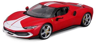 Zdjęcie produktu dla BBURAGO Ferrari 296 GTB, Model super pojazdu, Wstępnie zmontowany, 1:18, Ferrari 296 GTB Assetto Fiorano, Każda płeć, Metal, Plastik
