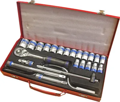 Produktbild von Ratschenkasten Ratschenschlüssel Ratsche Set 24tl mit Koffer Heimwerker