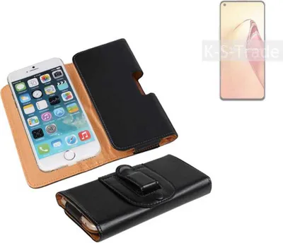 Produktbild von K-S-Trade Schützhülle Handyhülle kompatibel mit Oppo Reno8 Pro Holster Gürtel Tasche Schutzhülle Handy-Tasche Smartphone Case Seitentasche