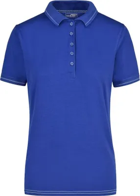 Produktbild von Hochwertiges Poloshirt mit Kontraststreifen royal/white, Gr. L