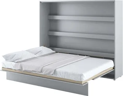 Immagine prodotto di Letto a parete Armadio letto BED CONCEPT BC-14 Orizzontale 160x200 GRIGIO OPACO Letto pieghevole a parete Armadio letto pieghevole Armadio con letto pieghevole integrato incl. rete a doghe