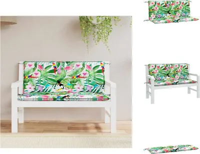 Immagine prodotto di vidaXL Cuscini per panca da giardino 2 pz. Tessuto multicolore 120x50x7 cm - Cuscino di seduta