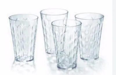 Produktbild von Tupperware Stella Diamant Kunststoffbecher transparent 475 ml 4er-Pack
