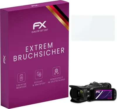Produktbild von atFoliX FX-Hybrid-Glass Displayfolie kompatibel mit Canon Legria HF G70 Glasfolie