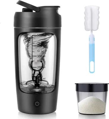 Produktbild von Protein shaker, 650ML USB Wiederaufladbar Protein Mixer,  Elektrischer Eiweiß Shaker, BPA-frei, Schwarz