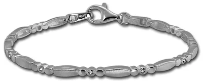 Imagen del producto de Pulsera de plata de ley 925 para mujer, diseño elegante, 18,7 cm, color blanco, modelo D3SDA458W