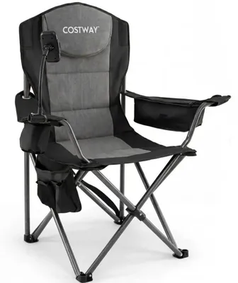 Produktbild von Klappbarer Campingstuhl NP13329DK, mit Kühltasche, Tragkraft 200 kg, schwarz