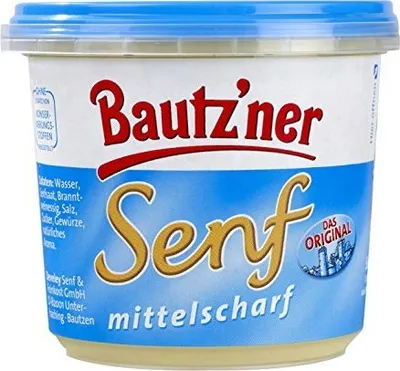 Zdjęcie produktu dla Bautzen musztarda średnio ostra kremowo-pikantna w opakowaniu 20x200ml