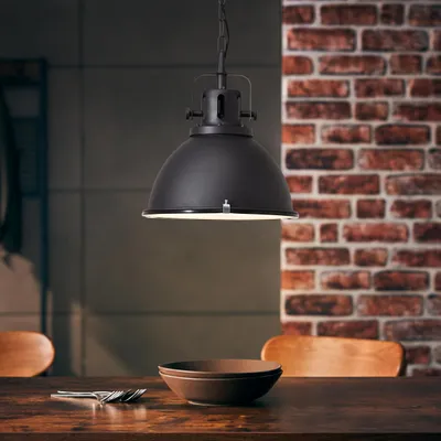 Produktbild von Hängelampe, kürzbar, 133 cm Höhe, Ø 38 cm, E27, max. 60 W, Metall/Glas
