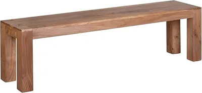 Produktbild von Esszimmer Sitzbank 160 cm Massiv-Holz Akazie Holz-Bank Natur-Produkt Küchenbank im Landhaus-Stil Braun