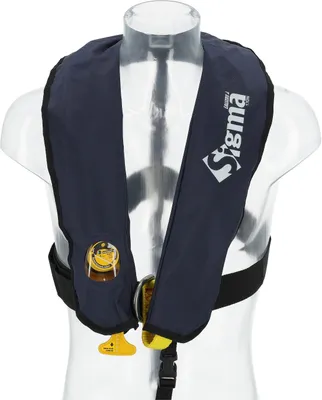Produktbild von Rettungsweste, Lalizas Sigma, 170N, manuelle & automatische Auslösung, ab 40kg, Blau, mit Signalpfeife