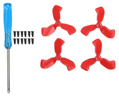 Immagine prodotto di 2 paia di eliche, compatibili con i droni NEO, pale di ricambio, leggere, silenziose, design a bassa rumorosità, ricambi flessibili, rosse