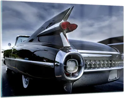 Produktbild von Bilder auf glas - Auto Retro Himmel - 120x80cm - Glasbilder - Wandbilder - Kunstdruck - zum Aufhängen bereit - Wanddekoration aus Glas - Glas Bilder - Wandbild auf Glas - Einteilig - GAA120x80-0159