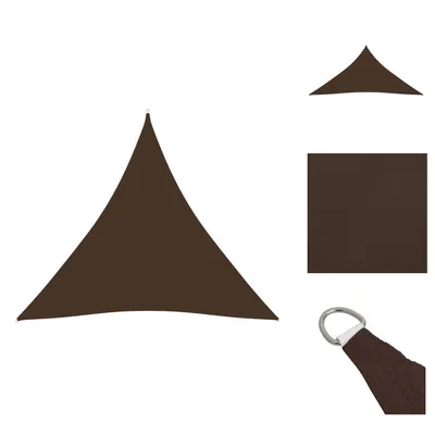 Obrázok produktu pre vidaXL markíza Oxford Fabric Triangular 5x5x5 m Brown - Slnečníky a tienidlá