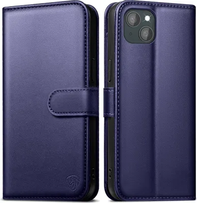 Produktbild von EASDNB Handyhülle iPhone 14 Panzer Schutz Glas RFID Blocker Blau
