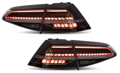 Für VW Golf 7 VII ab 2012- LED Rückleuchten Schwarz Smoke Dynamischer Blinker in der Farbe Schwarz von Jom Car-Parts GmbH