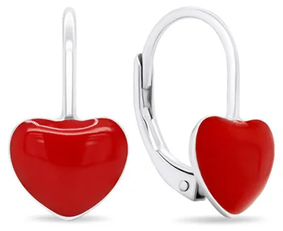 Produktbild von Beautiful silver earrings Heart EA445WR